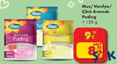 PİYALE MUZ/VANİLYA/ÇİLEK AROMALI PUDİNG 125 G